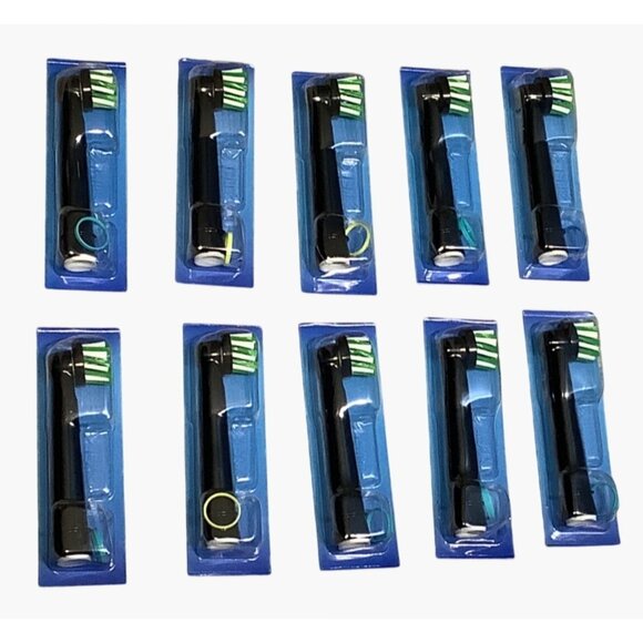 10 Oral-B Crossaction Replacement Toothbrush Heads Black Cross Action - Picture 2 of 4